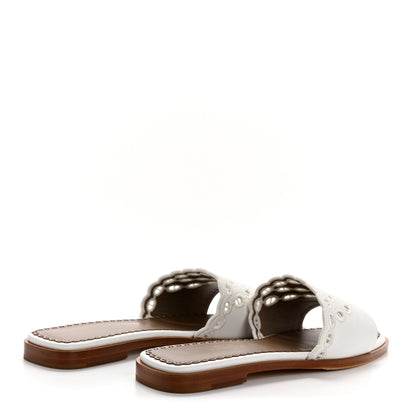 Hermes Calfskin Chaine d'Ancre Gaelle Sandals 36.5 White 10 of 22