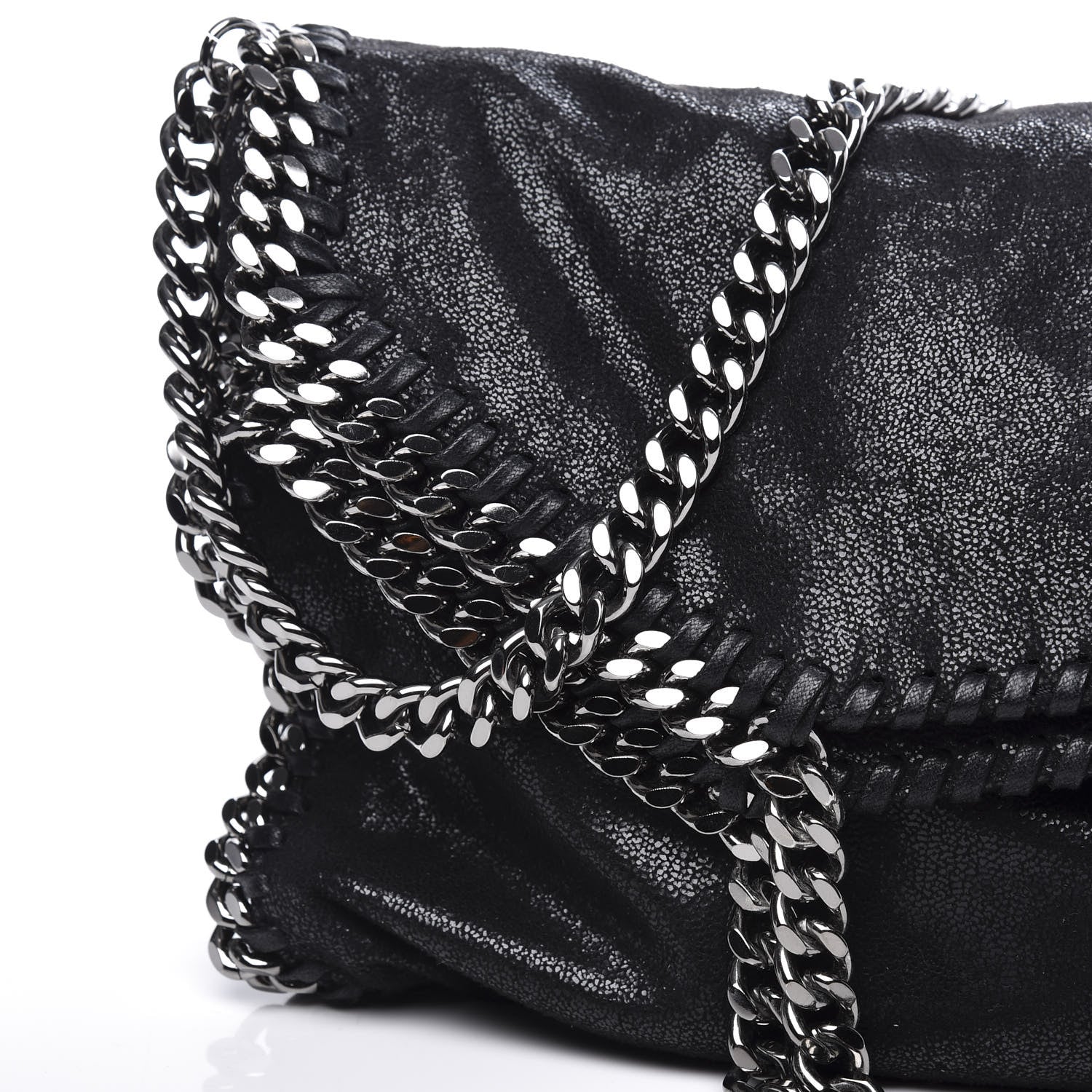 Stella McCartney Shaggy Deer Falabella Fold Over Tote Black 9 of 9