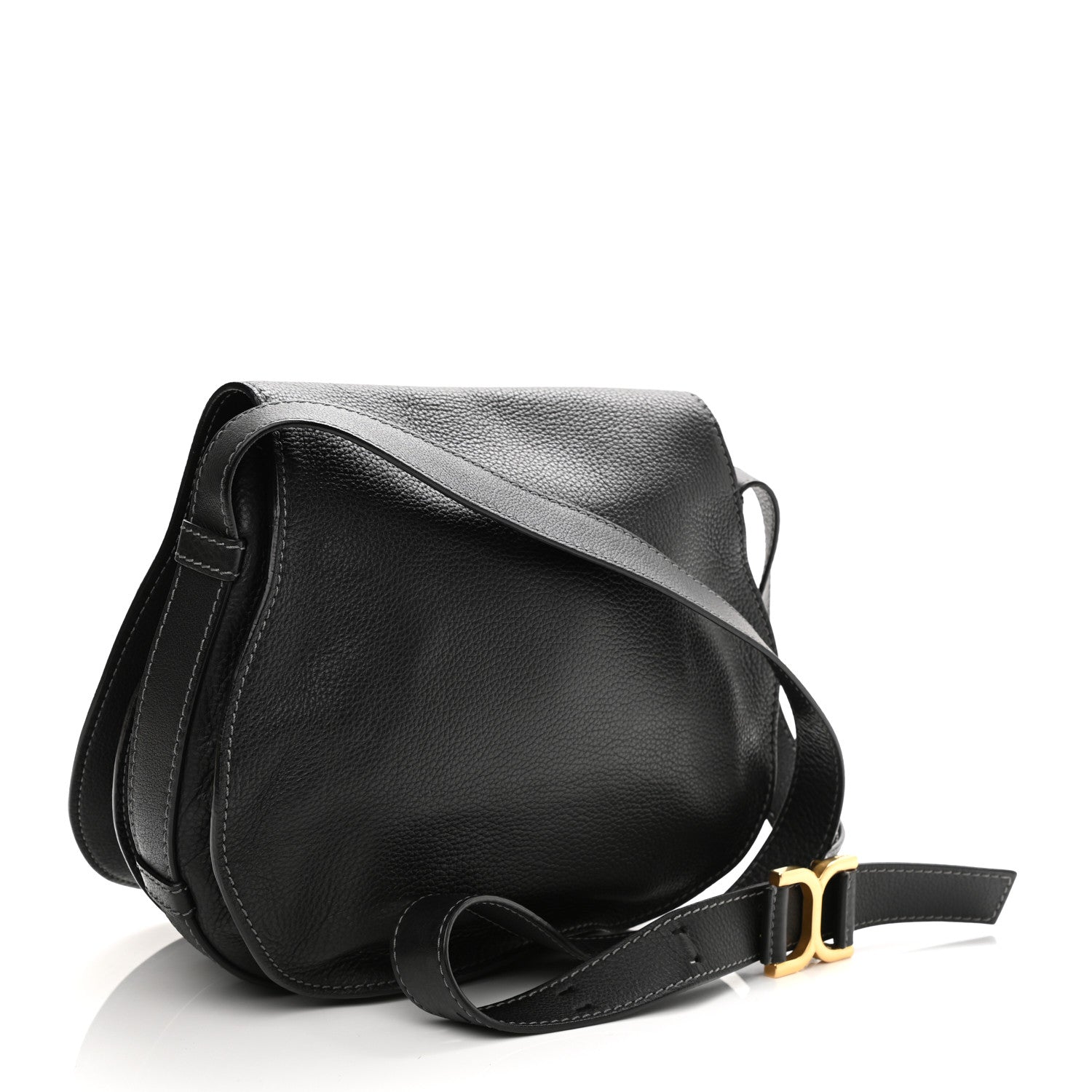 Chloe Calfskin Medium Marcie Round Crossbody Bag Black 3 of 11