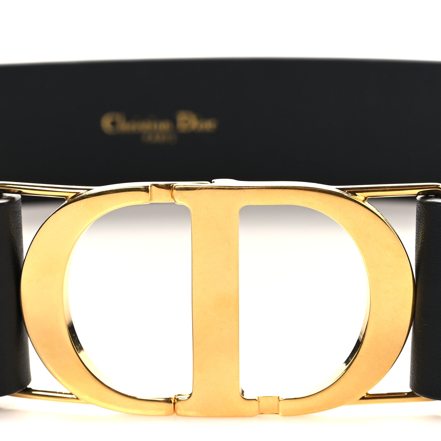 Christian Dior Calfskin 30 Montaigne 35mm Belt 80 32 Black 1890532