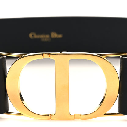 Christian Dior Calfskin 30 Montaigne 35mm Belt 80 32 Black 3 of 5
