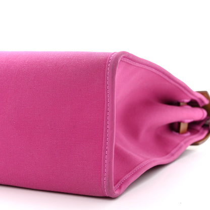 Hermes Toile Militaire Vache Hunter Herbag Zip 31 PM Rose Pourpre Fauve 12 of 17