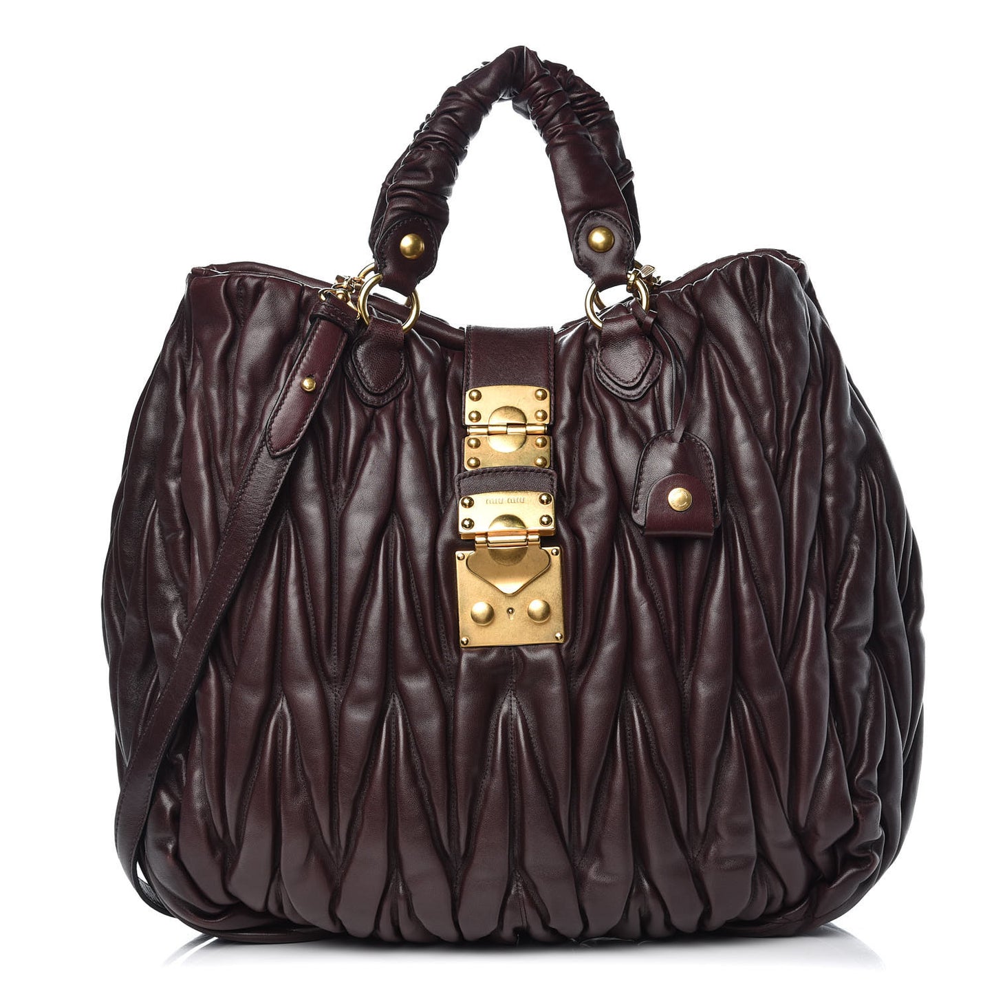 Nappa Matelasse Shopping Tote Prugna