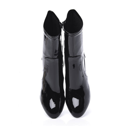 Louis Vuitton Patent Uniformes Silhouette Ankle Boots 39 Black 5 of 10