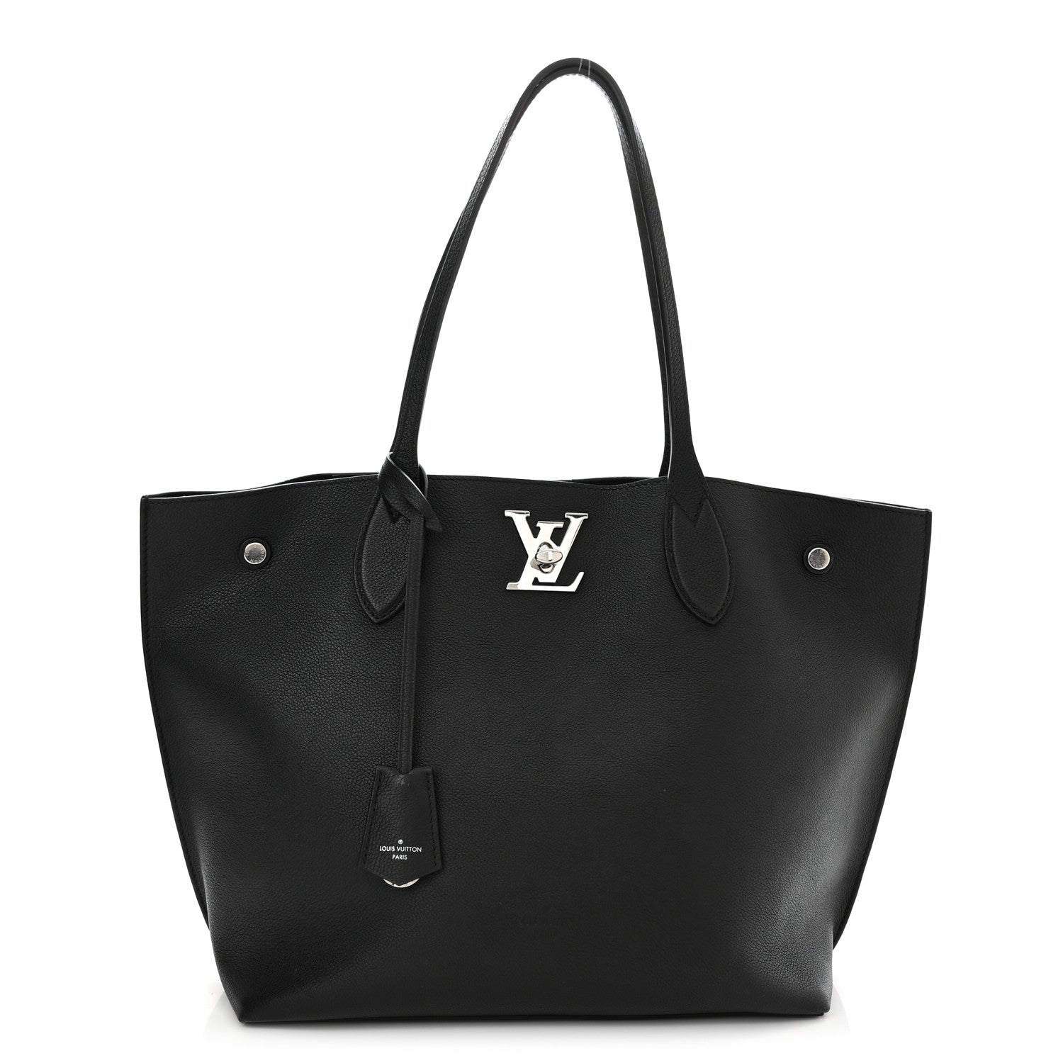 Louis Vuitton Calfskin Lockme Go Tote Black 1 of 10