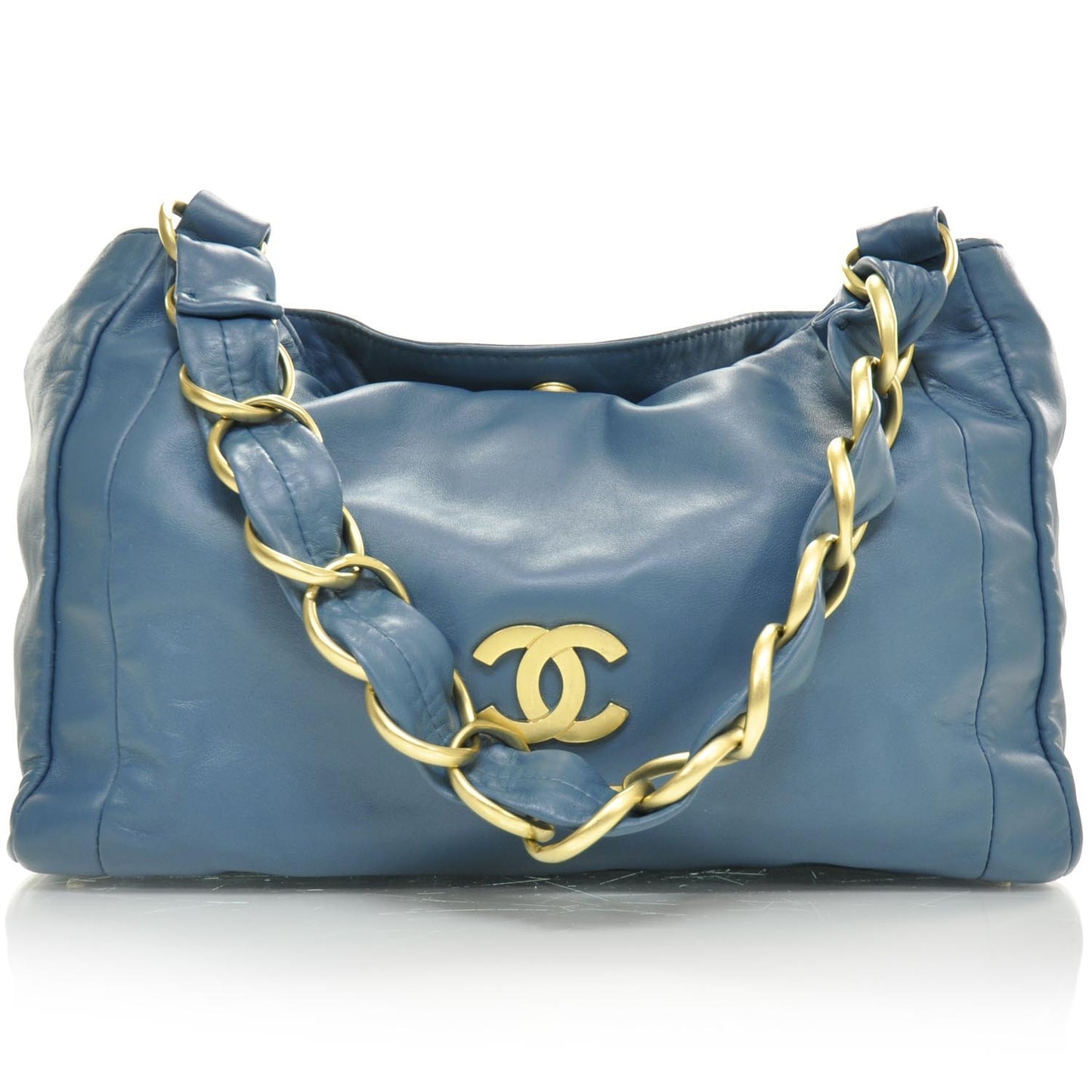 Lambskin Small Olsen Shoulder Bag Turquoise