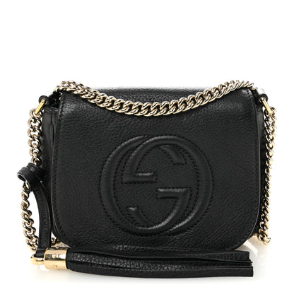 Gucci Pebbled Calfskin Small Soho Flap Crossbody Black 1 of 12
