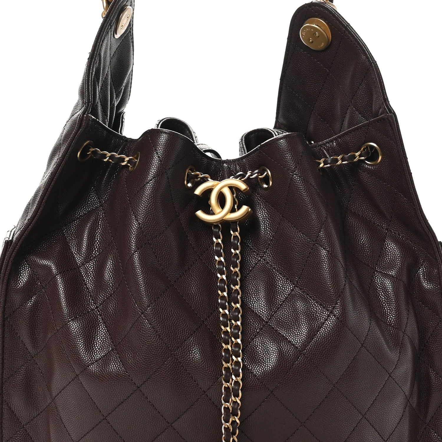 Chanel Caviar Quilted Medium Chanel 25 Handbag Dark Brown 9 of 11