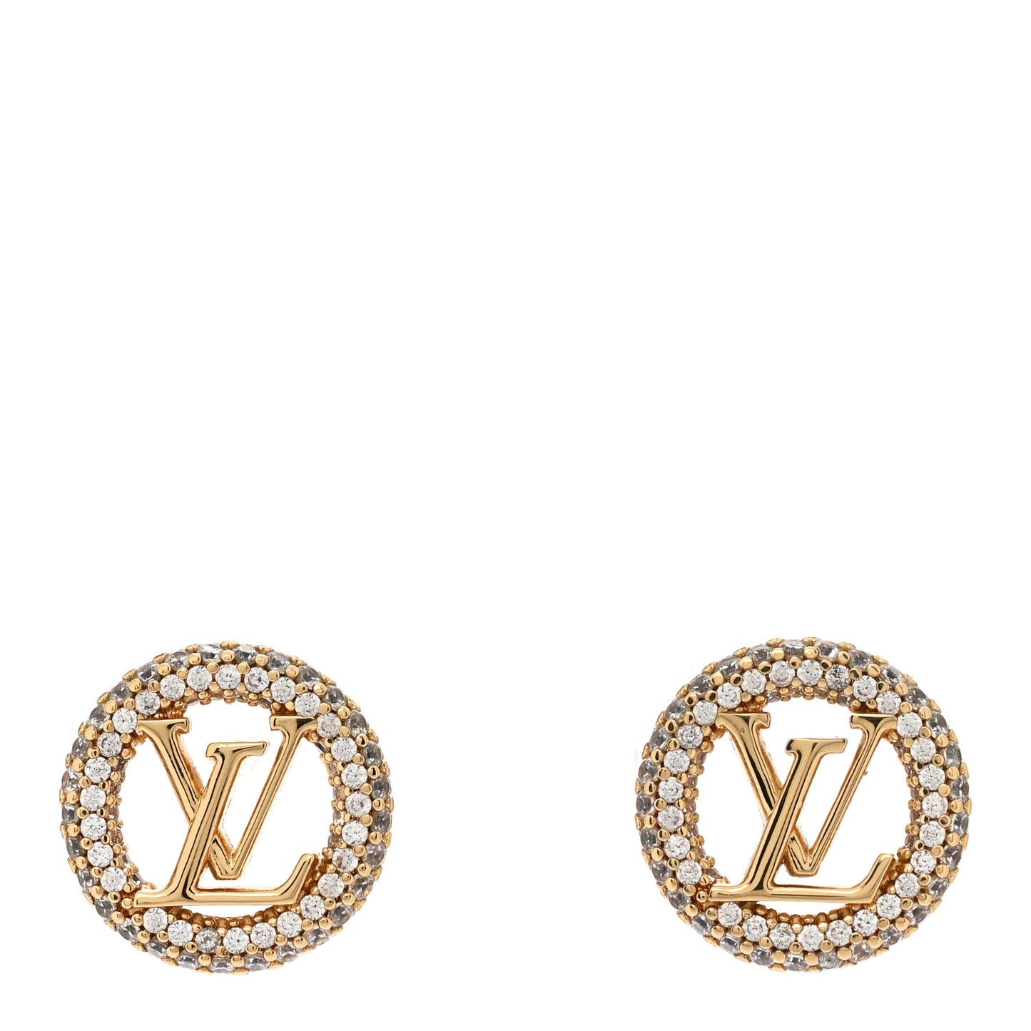 Metal Crystal Louise By Night Earrings Gold