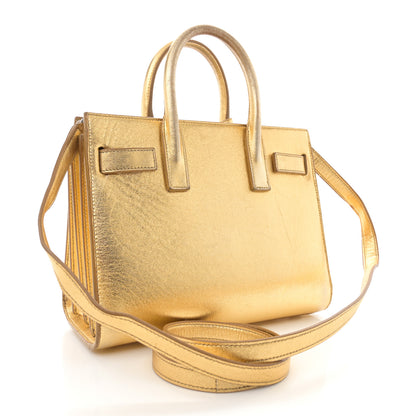 Saint Laurent Metallic Calfskin Nano Sac De Jour Gold 3 of 18