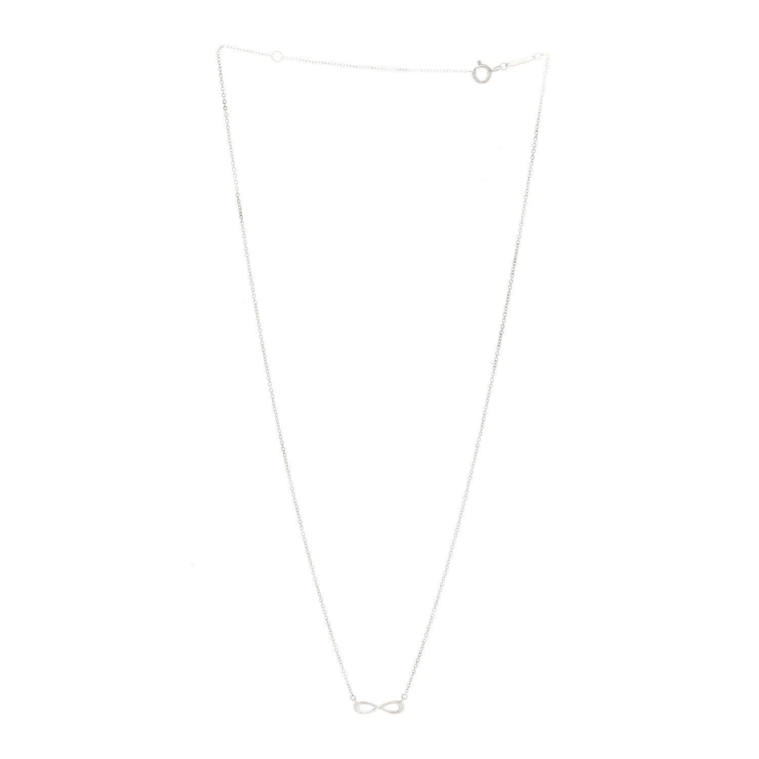 Tiffany Sterling Silver Mini Infinity Pendant Necklace 3 of 5