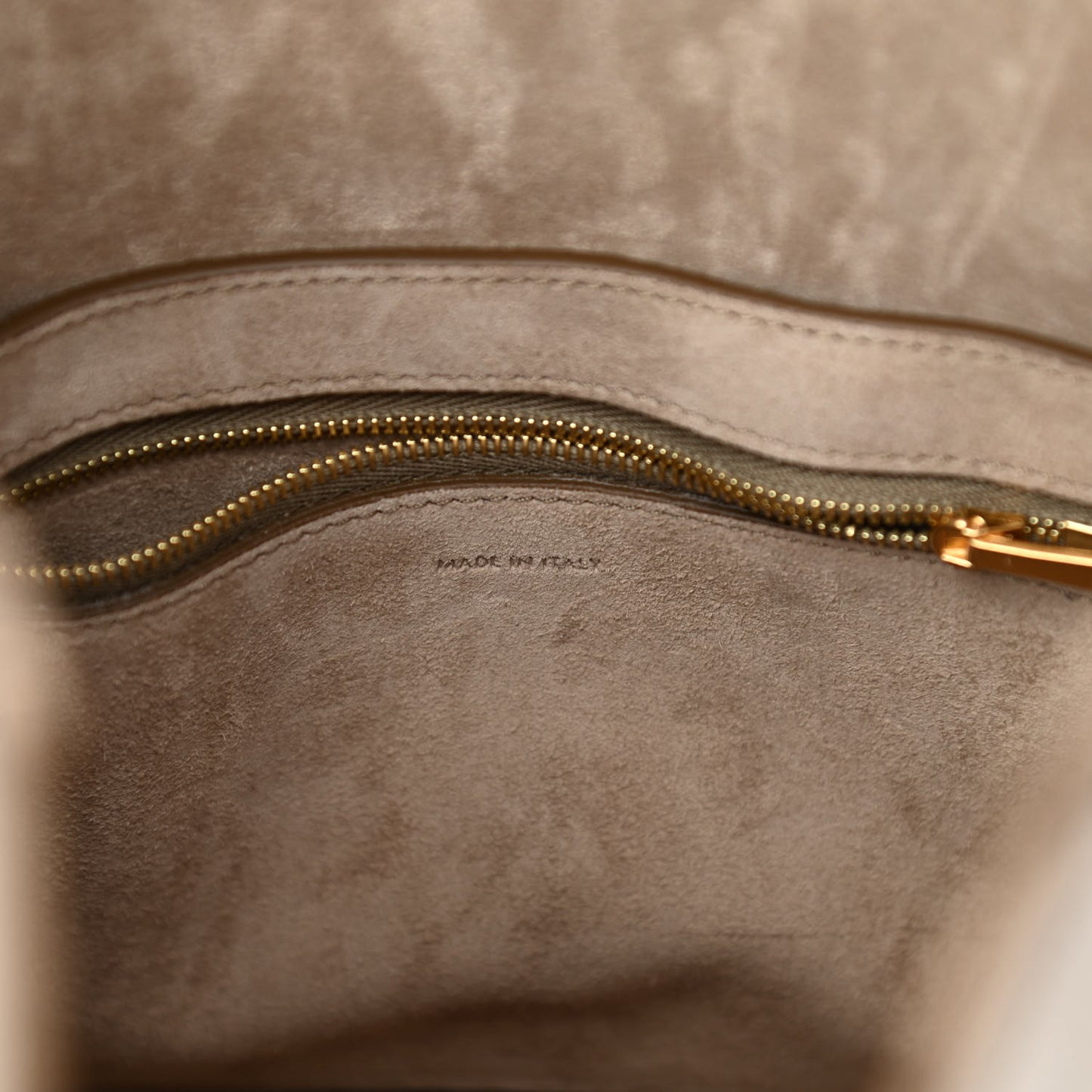 Soft Grained Calfskin Small Sangle Bucket Bag Taupe