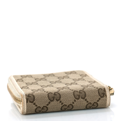 Gucci Monogram Dollar Calfskin Zip Around French Flap Wallet Beige Ebony Avoire 7 of 14