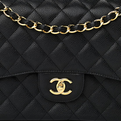 Chanel Caviar Quilted Jumbo Double Flap Black 8 of 14