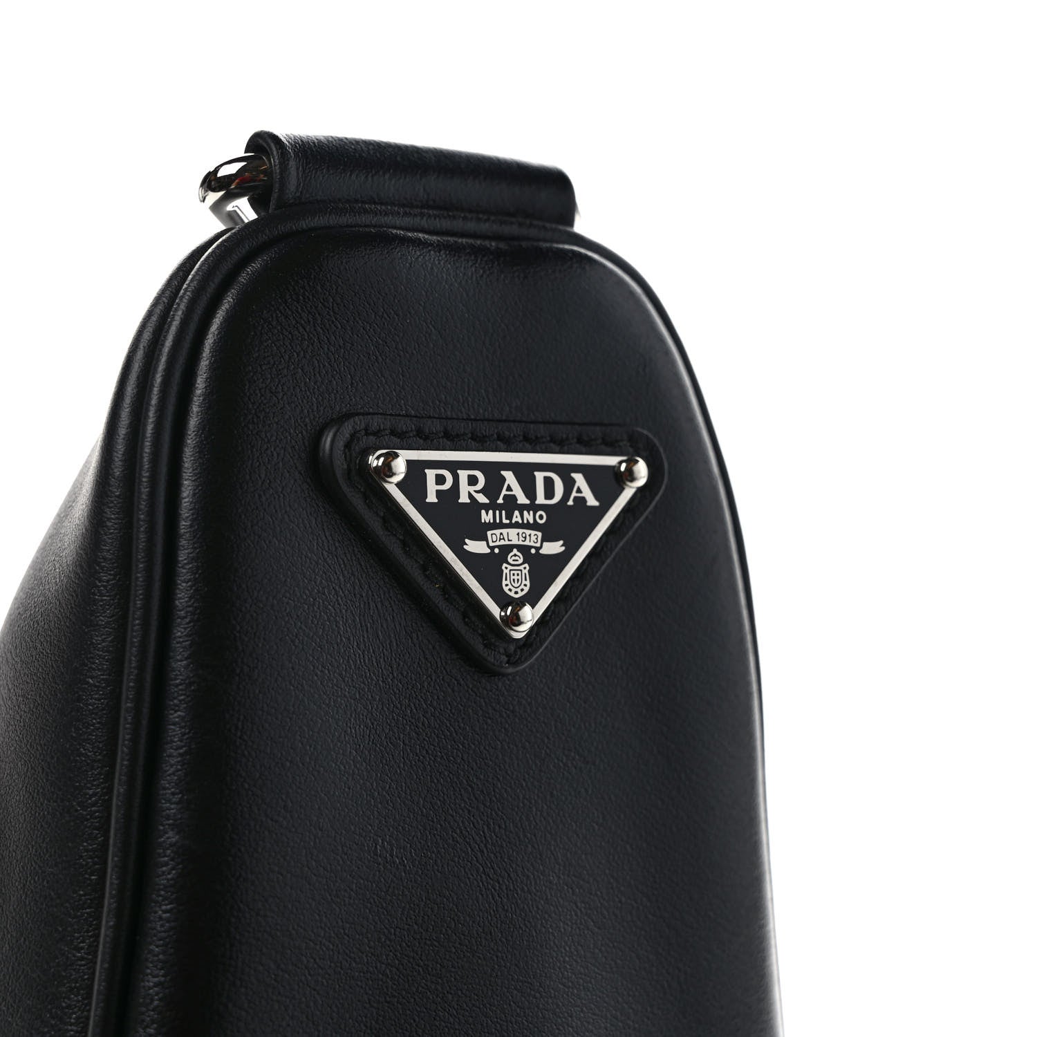 Prada Grace Lux Triangle Shoulder Bag Black 9 of 9