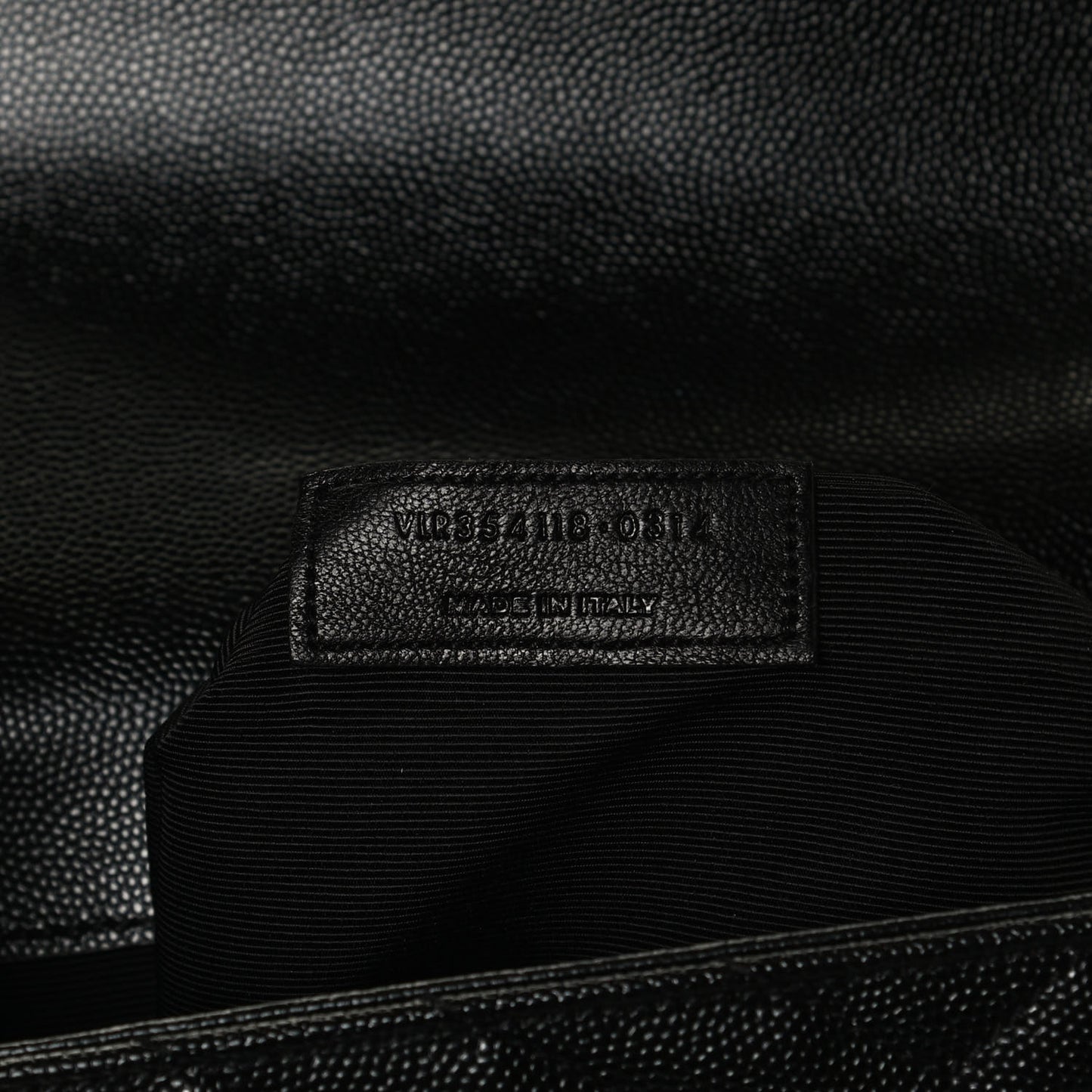 Grain De Poudre Matelasse Chevron Large Monogram Satchel Black
