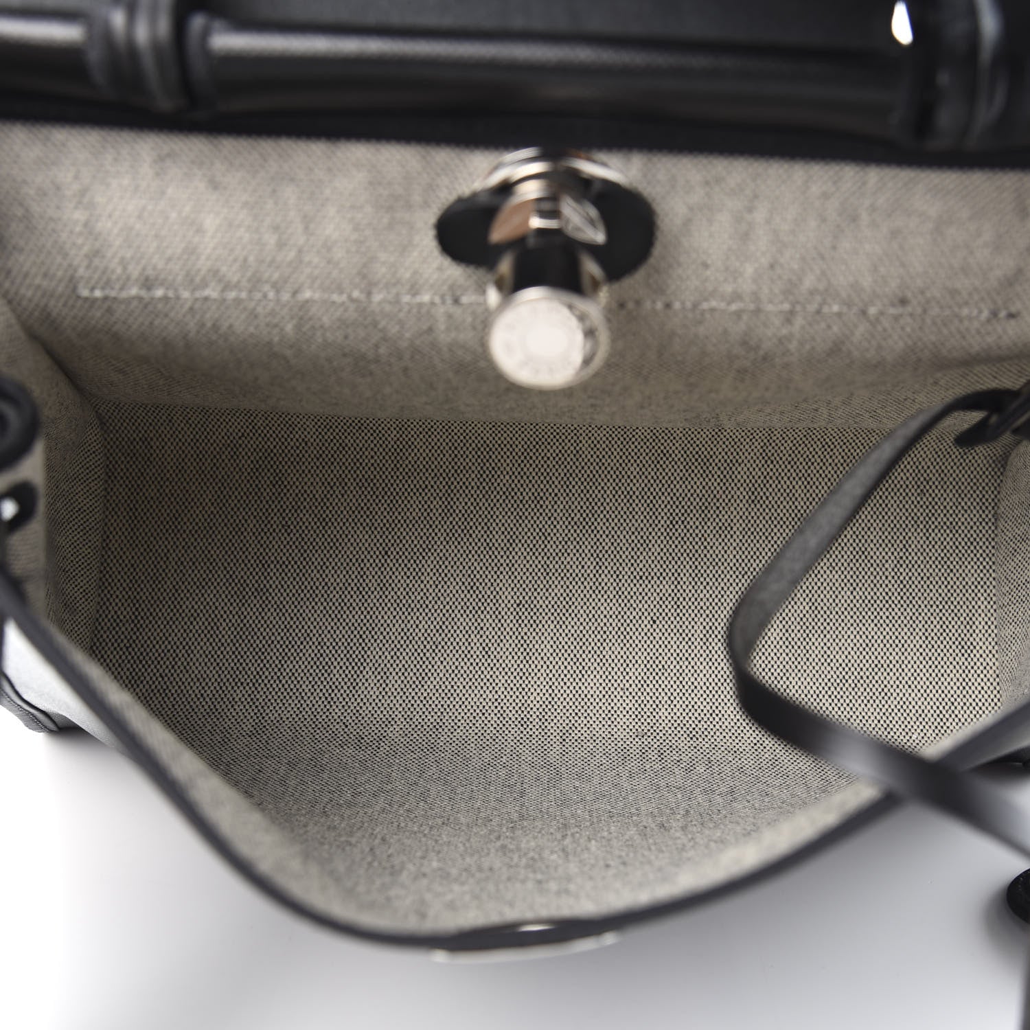 Hermes Toile H Berline Vache Hunter Herbag Zip PM 31 Black Ecru 6 of 14