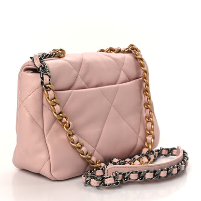 Chanel Lambskin Quilted Medium Chanel 19 Flap Light Pink 3 of 9