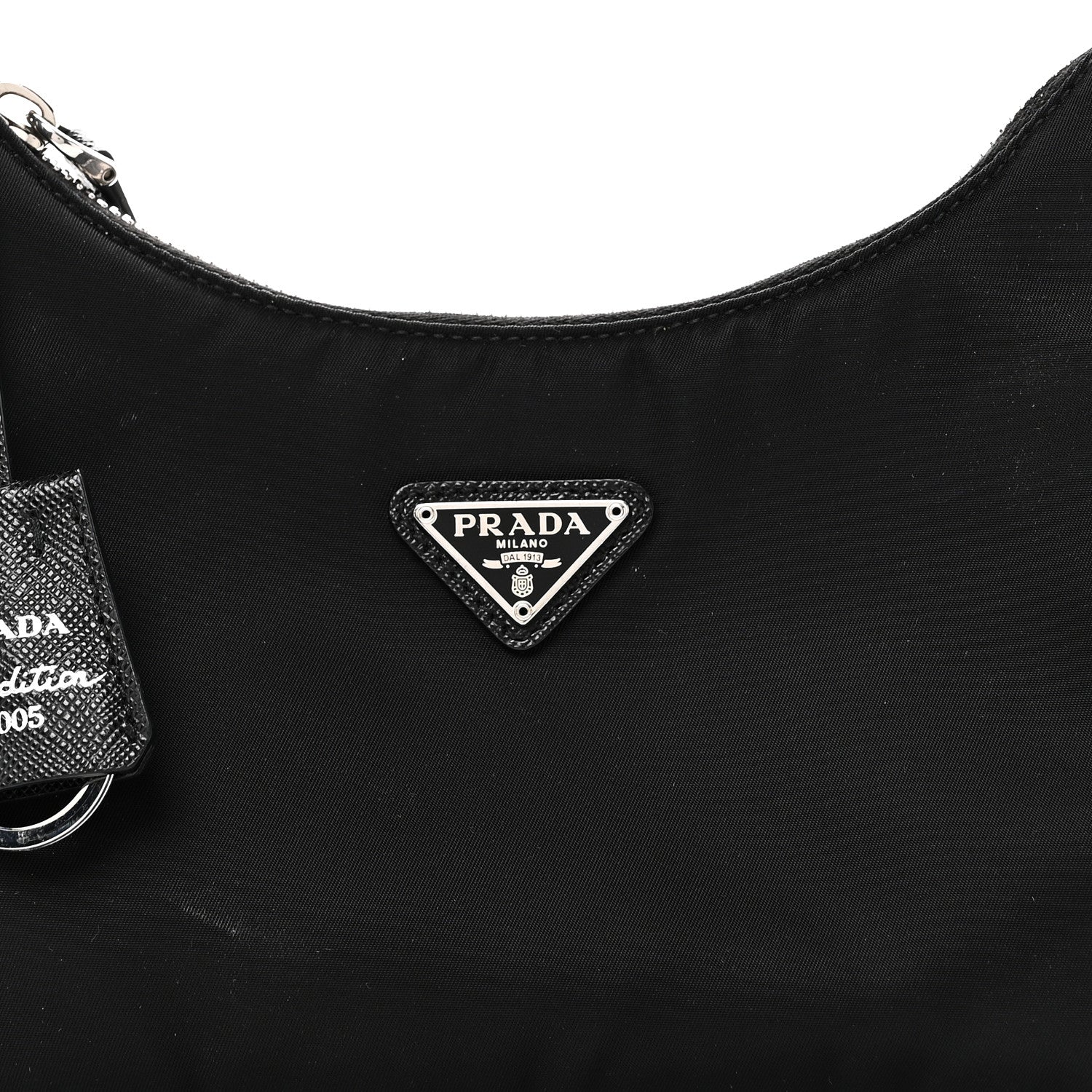 Prada Tessuto Nylon Saffiano Re-Edition 2005 Bag Black 7 of 10
