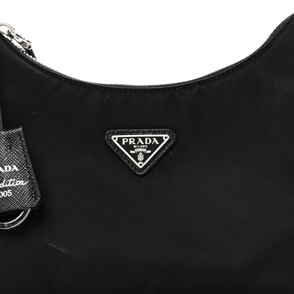 Prada Tessuto Nylon Saffiano Re-Edition 2005 Bag Black 7 of 10