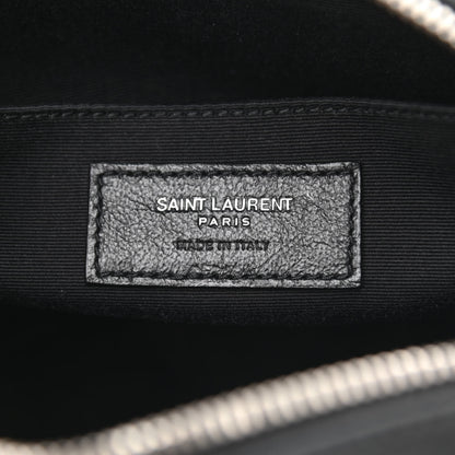 Saint Laurent Calfskin Studded Matelasse Monogram Lou Camera Bag Black 6 of 10