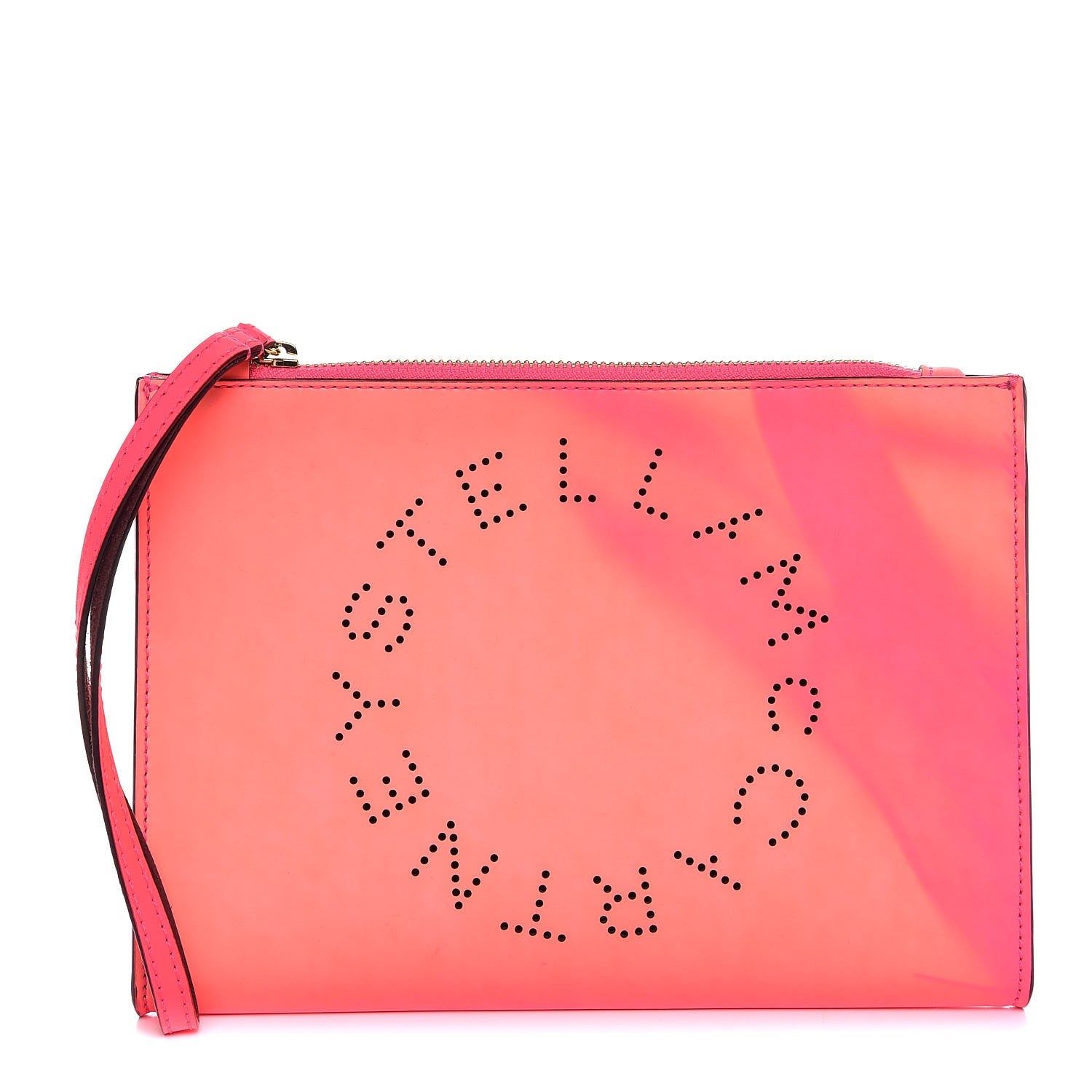 Stella McCartney Alter Nappa Logo Pouch Neon Pink 1 of 8