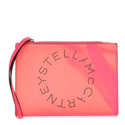 Stella McCartney Alter Nappa Logo Pouch Neon Pink 1 of 8