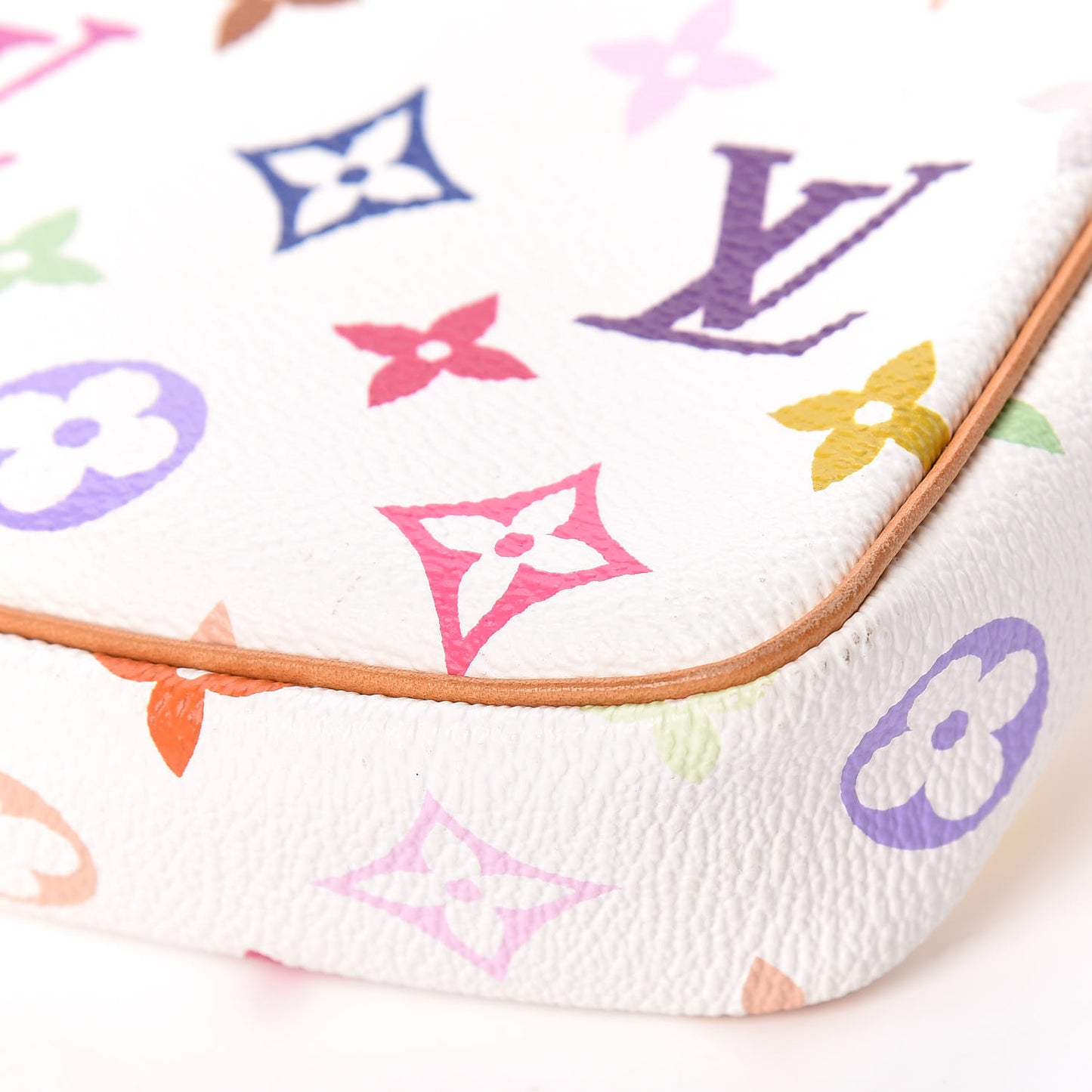 Monogram Multicolor Pochette Accessories White