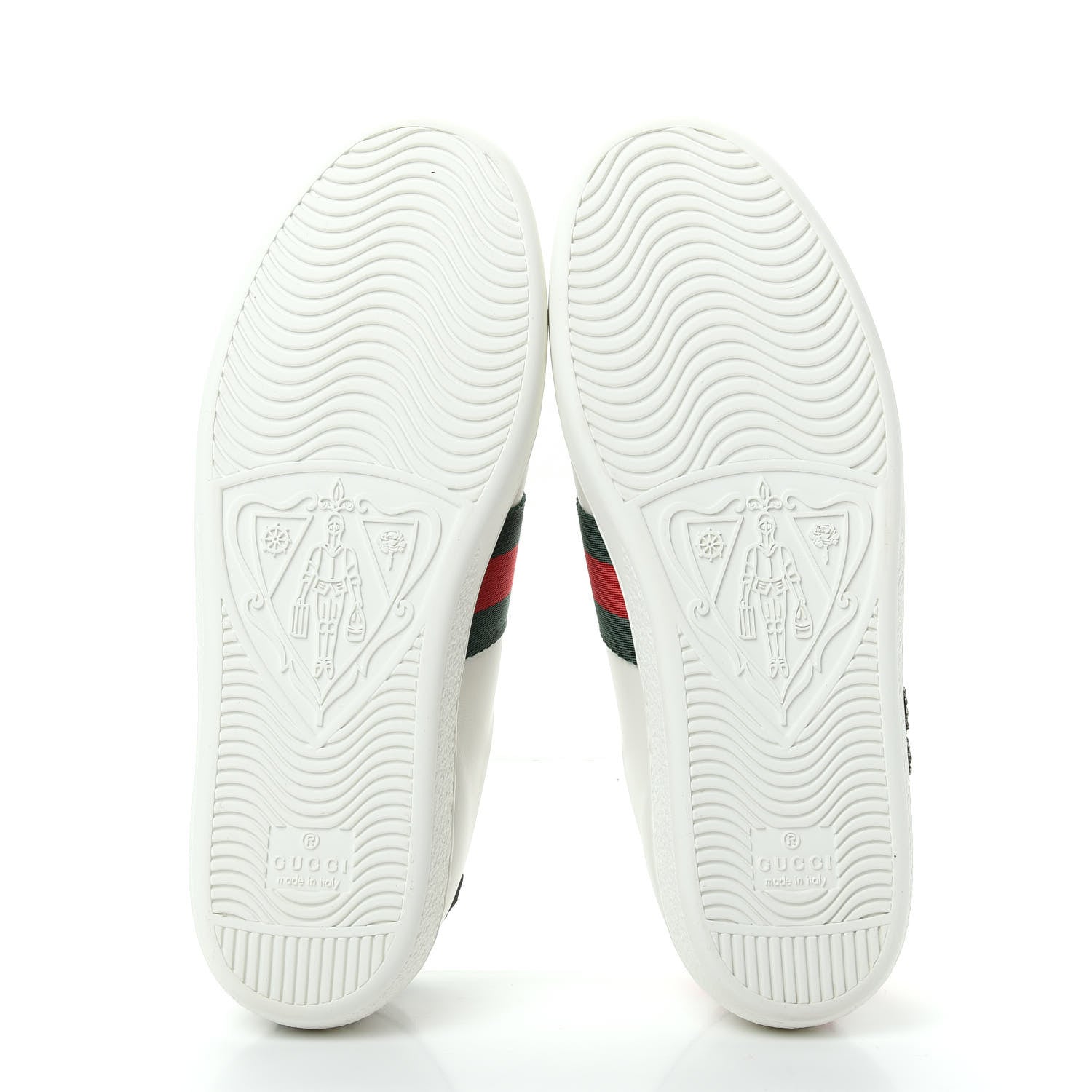 Gucci Calfskin Web Studded Womens Arrow Ace Sneakers 35.5 White 6 of 10