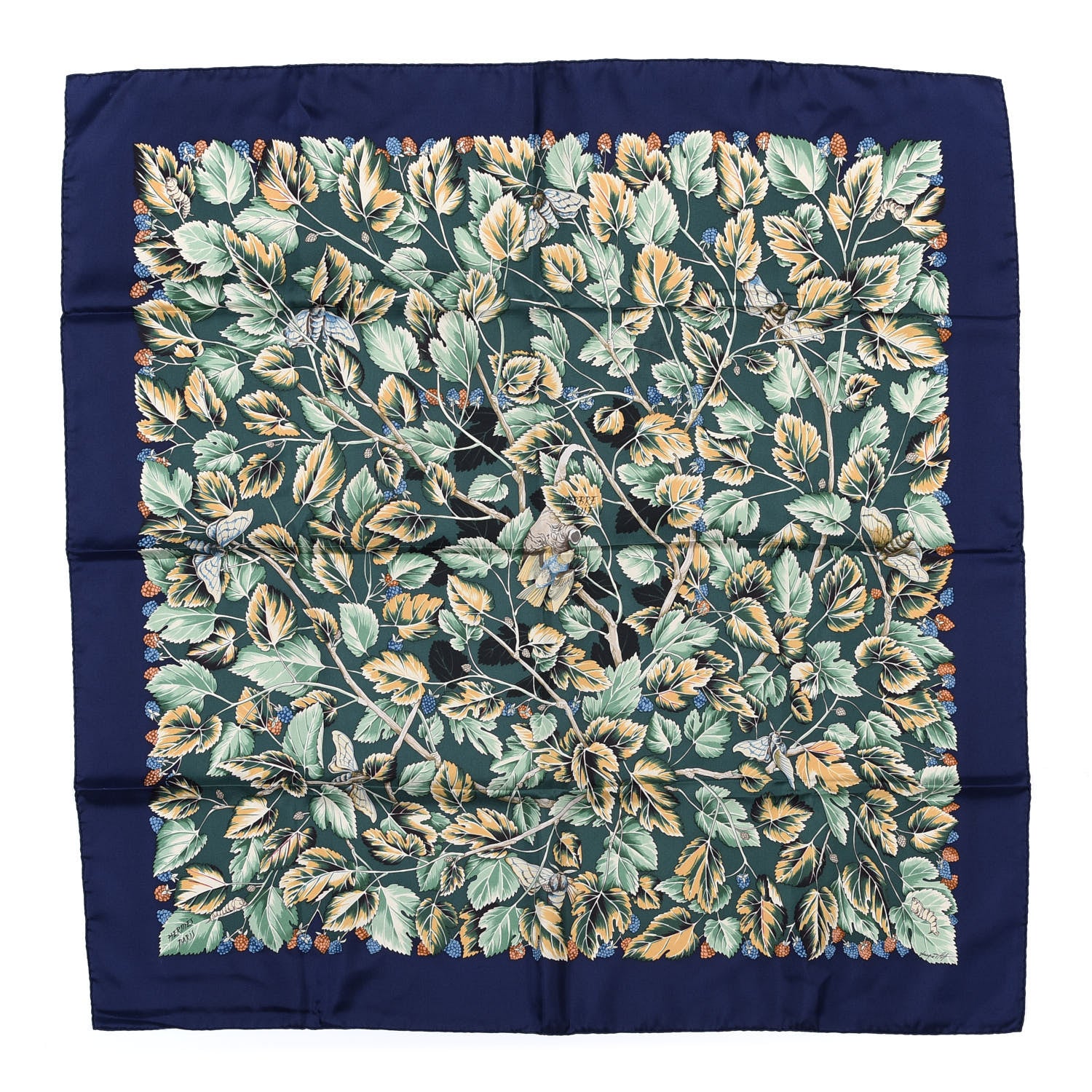 Hermes Silk L'Arbre de Soie Scarf 90 1 of 5