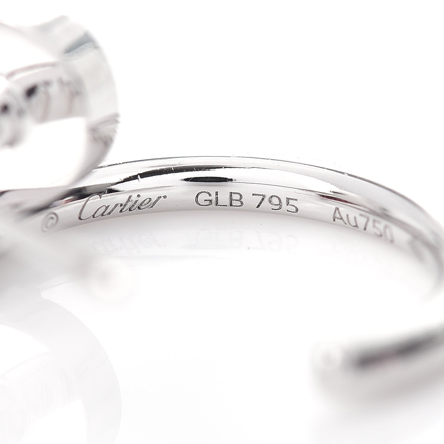 Cartier 18K White Gold Juste Un Clou Hoop Earrings 4 of 5