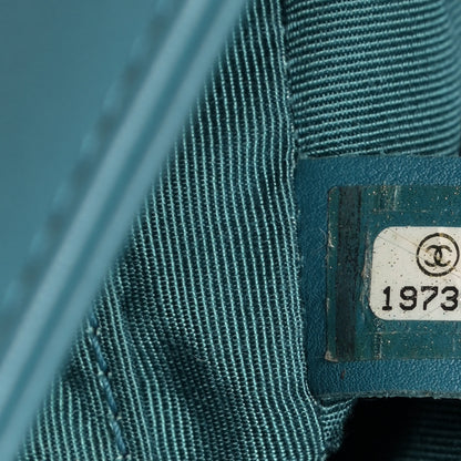 Chanel Lambskin Quilted New Medium Boy Flap Turquoise 9 of 9