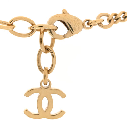 Chanel Metal Crystal CC Cross Pendant Necklace Gold 4 of 5