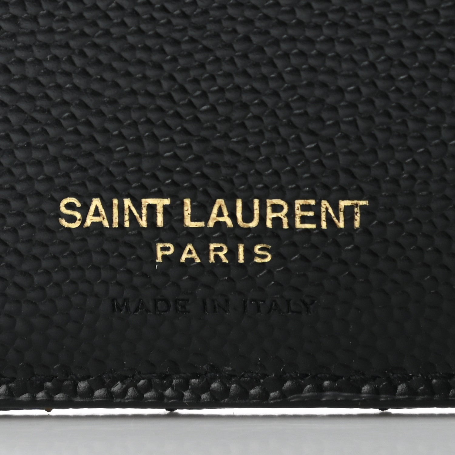 Saint Laurent Grain De Poudre Matelasse Chevron Monogram Zipped Two-Part Wallet Black 6 of 7