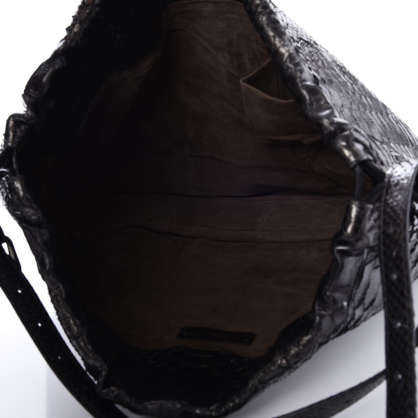 Metallic Python Shoulder Bag Flannel