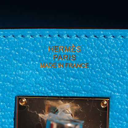 Hermes Chevre Mysore Kelly Longue Wallet Bleu Azteque 7 of 16