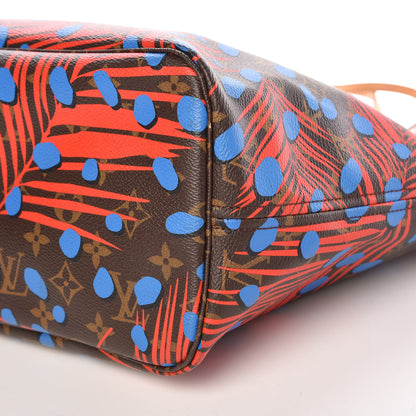 Louis Vuitton Monogram Jungle Dots Neo Neverfull MM Coquelicot Denim 12 of 15