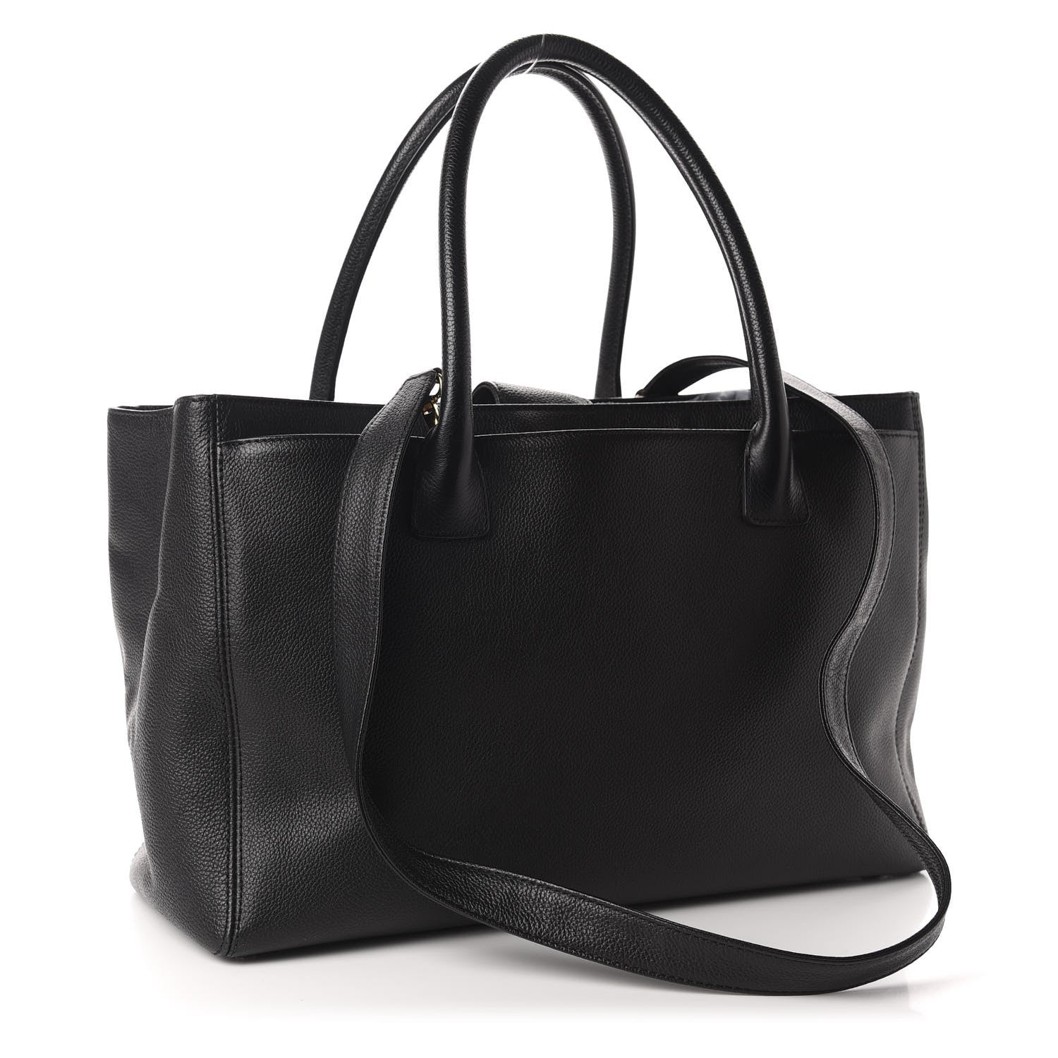 Chanel Calfskin Cerf Executive Shopper Tote Black 3 of 11