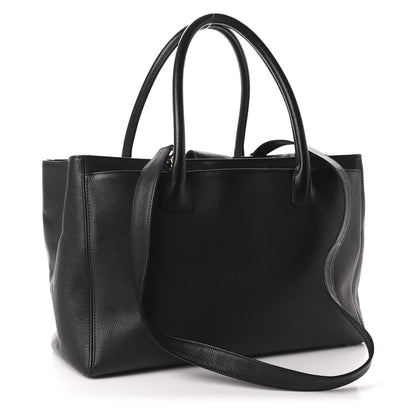 Chanel Calfskin Cerf Executive Shopper Tote Black 3 of 11
