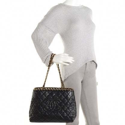 Chanel Calfskin Small Chain Me Tote Black 2 of 7