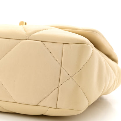 Chanel Lambskin Quilted Medium Chanel 19 Flap Beige 10 of 11