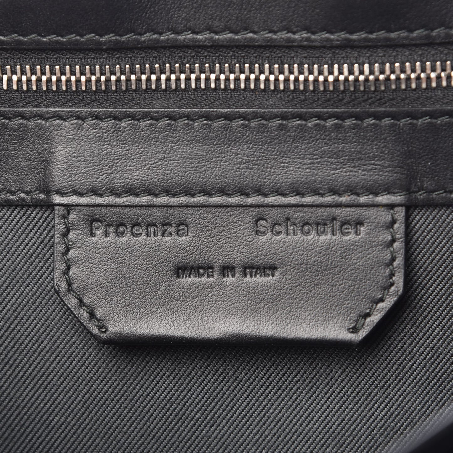 Metallic Paper Lambskin Medium PS1 Plus Zip Satchel Dark Silver