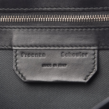 Proenza Schouler Metallic Paper Lambskin Medium PS1 Plus Zip Satchel Dark Silver 6 of 9
