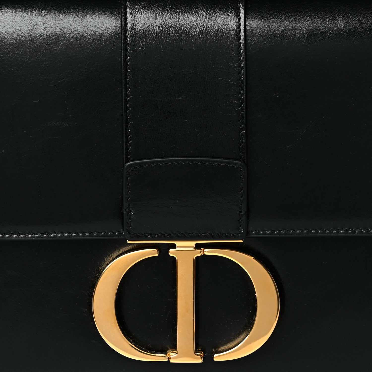 Christian Dior Smooth Calfskin 30 Montaigne Flap Bag Black 6 of 11