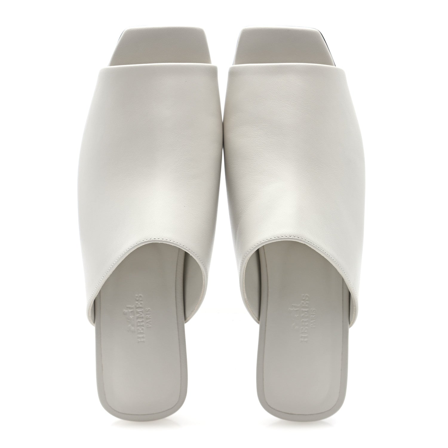 Hermes Nappa Idole Sandals 38 White 6 of 9