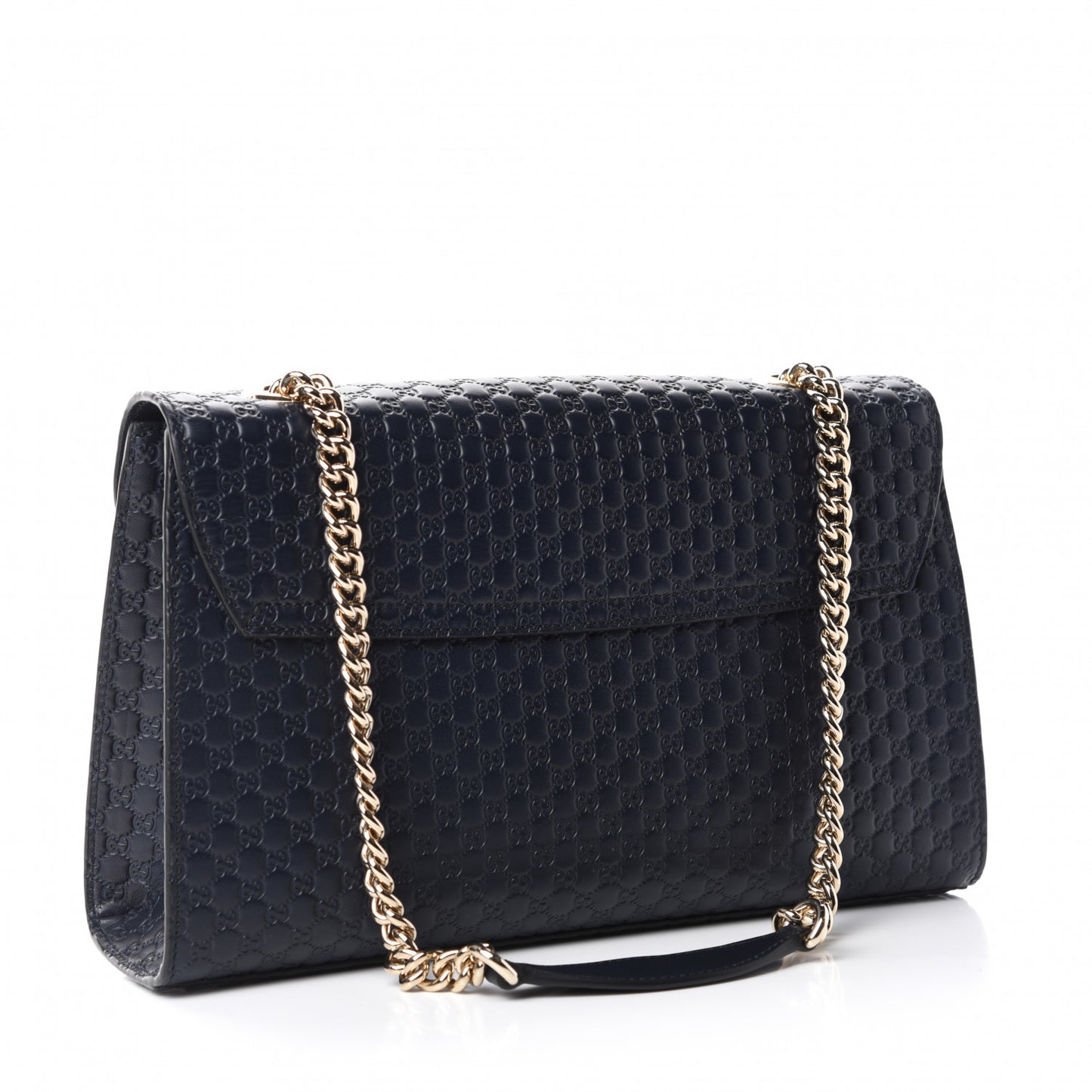 Soft Microguccissima Medium Emily Chain Shoulder Bag Blue