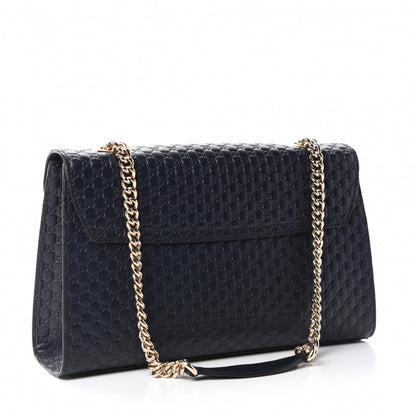 Gucci Soft Microguccissima Medium Emily Chain Shoulder Bag Blue 3 of 10