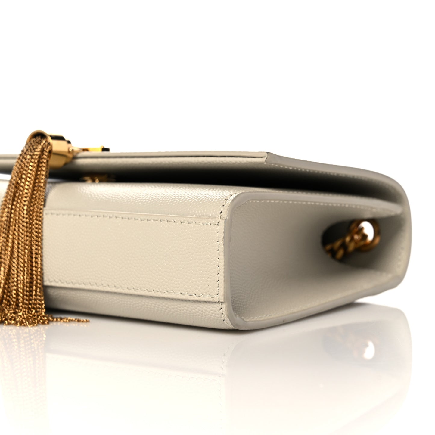 Grain De Poudre Small Classic Monogram Kate Tassel Satchel Crema Soft