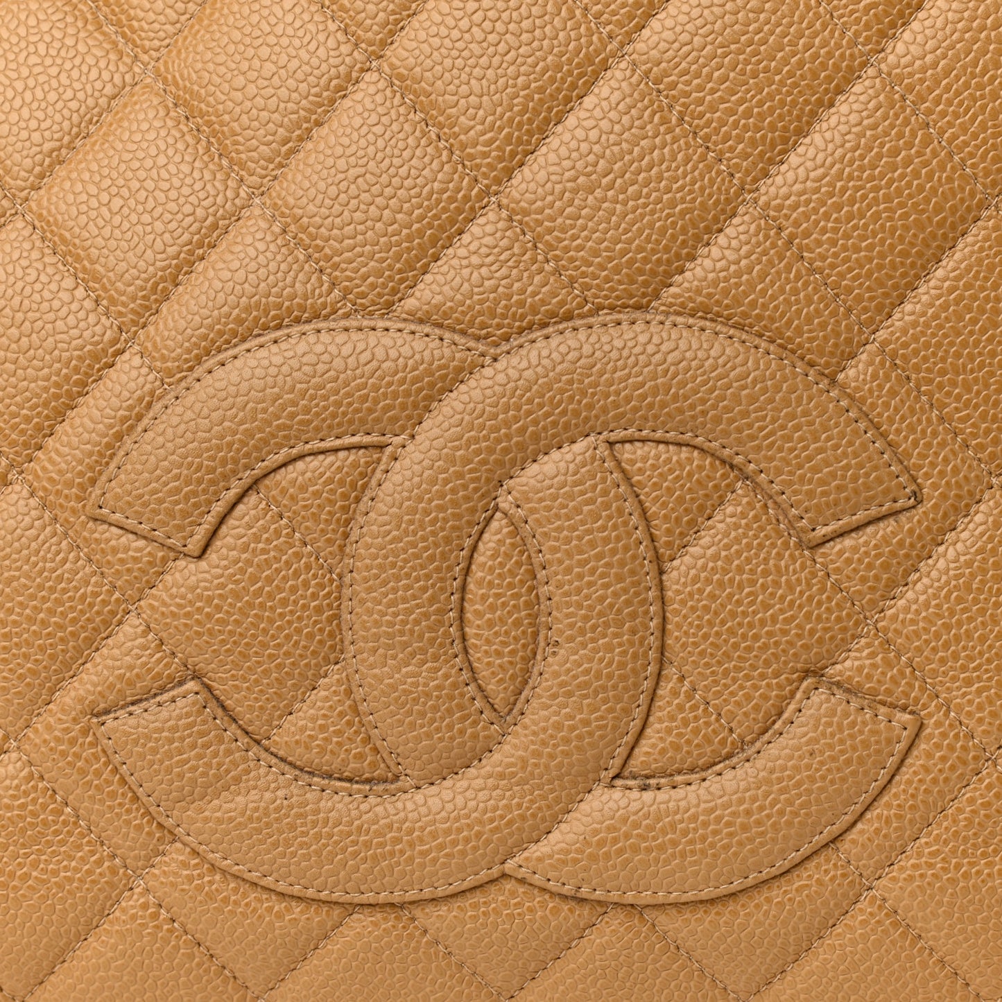 Caviar Quilted Grand Timeless Tote GTT Beige