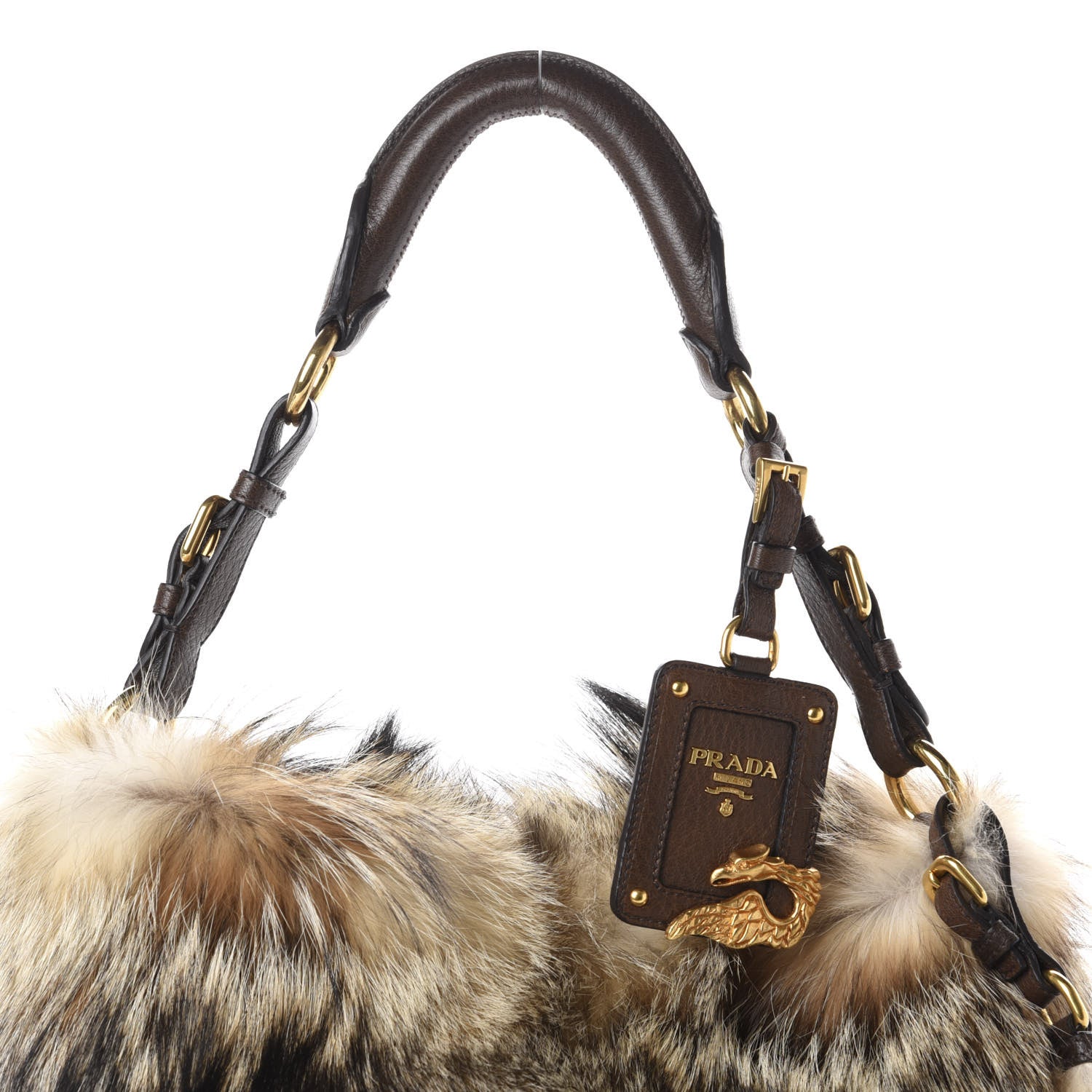 Prada Fox Fur Hobo Naturale 9 of 9